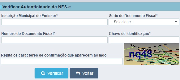 Verificar Autenticidade da NFS-e :: Fiorilli Docs