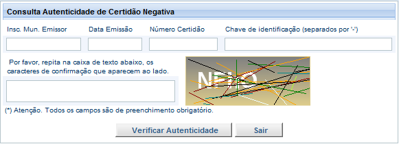 ValidarCertidaoNegativa